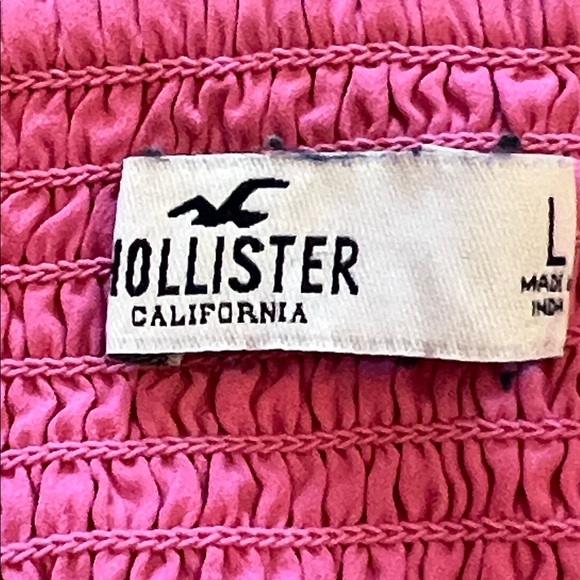 Hollister Hot Pink Floral Eyelet Camisole Juniors L - Picture 5 of 8